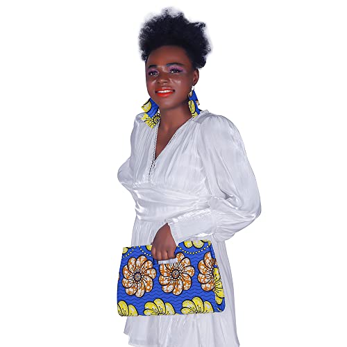 VeritableWax Womens Ankara Print Clutch Multi-Colored Africa Purse African Handbag, Ankara Fabric, African Print Clutch