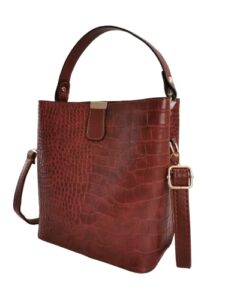 brunwick lane ladies cross body bag, shoulder bag with adjustable strap, small tote bag. multipurpose bag for women, brown