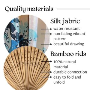 YARRD Folding Fan Hand Fans for Women Wooden Folding Fan Bamboo Gan Hand Fans for Women Foldable Paper Fans Hand Fan Foldable Silk Fans for Weddings Folding Fans Chinese Fans Japanese Fans for Home