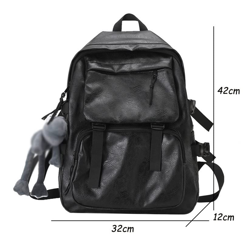 DINGZZ Fashion Women's Backpack Female Leather Bag School Bags Teenage Girls Men Travel Backpack (Color : D, Size : 32 * 12 * 42CM)