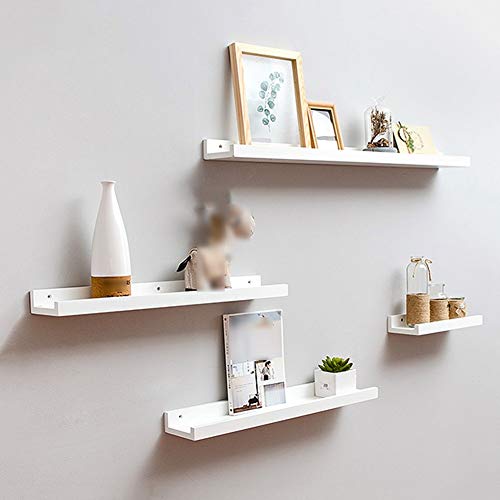 PIBM Stylish Simplicity Shelf Wall Mounted Floating Rack Wooden Solid Wood Cube Storage Shelves Books Display Multifunctional,3 Sizes,3 Colors Avaliable, White , 65X12cm