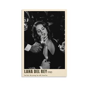 lana posters del rey vintage posters for room aesthetic canvas art and wall art print bedroom decor posters 12x18inch(30x45cm)