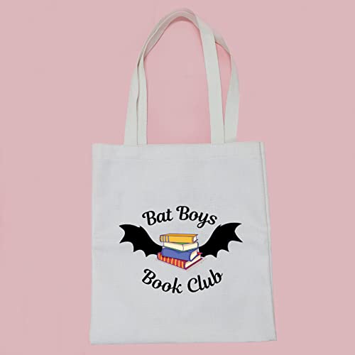 PWHAOO Bookish Tote Bag Bat Boys Book Club Tote Bag Gifts for Bookworms (Bat Boys tote)