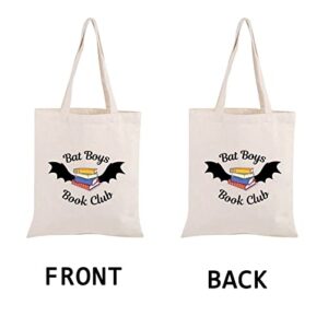 PWHAOO Bookish Tote Bag Bat Boys Book Club Tote Bag Gifts for Bookworms (Bat Boys tote)