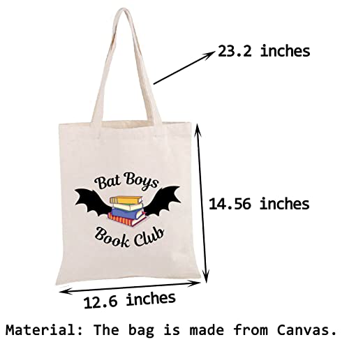 PWHAOO Bookish Tote Bag Bat Boys Book Club Tote Bag Gifts for Bookworms (Bat Boys tote)