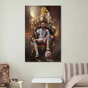 Wall Posters M-essi Champion Poster Football Superstar Lionel M-essi Poster Decorative Painting Bathroom Decor Living Room Canvas Wall Art UnFramed-3,16x24inch(40x60cm)