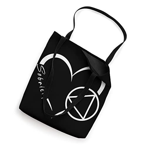 Sober Alcoholic Abstinence AA Support Sobriety Heart Love Tote Bag