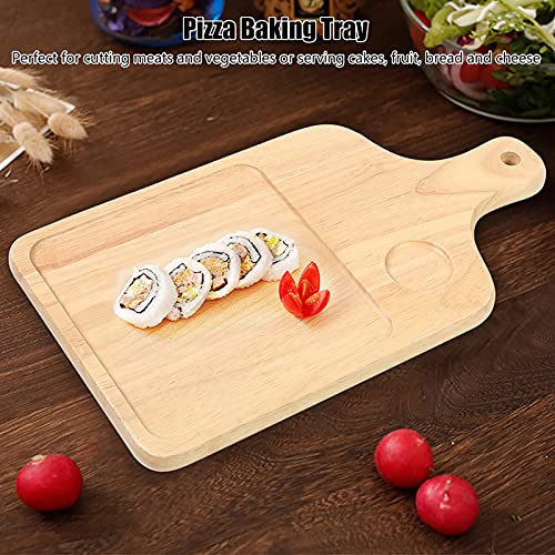 Rectangle Groove Pizza Bread Cheese Cutting Board Tray Handle Baking Home Kitchen Tool wood cutting board