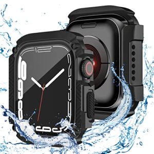 yeecase military waterproof case compatible with apple watch series 8/se2/7/6/se/5/4 45mm/44mm/41mm/40mm