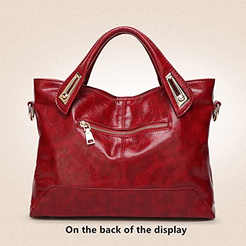 PHEVOS Women Fashion Handbags Tote Bag Ladies Hobo Purse Top Handle Satchel Shoulder Big Bags (wine)