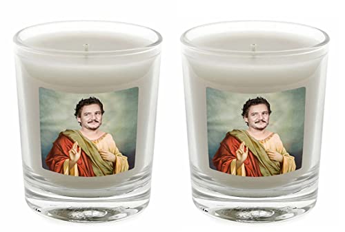 2 Pack Pedro Pascal Celebrity Devotional Prayer Candle Funny Saint Candles Novelty Gift