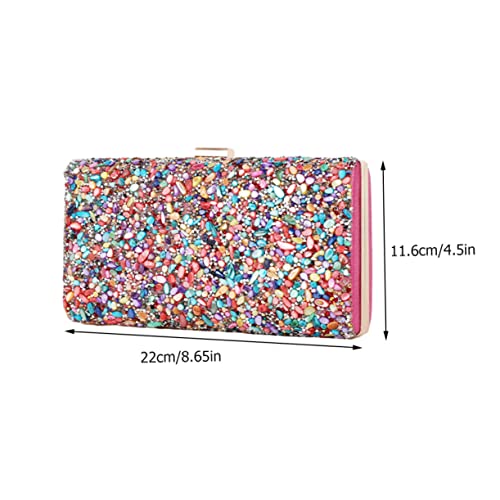 HAPINARY Dinner Bag Tote for Women Woman Wallet Party Bags for Women Cross Body Bag Party Storage Pouch Colorful Party Bag Mobile Phone Bag Pu Leather Ladies Wild Women Handbag Woman Pouch