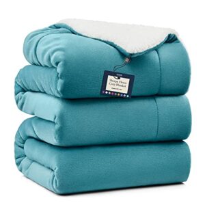 belador sherpa fleece queen size blanket for bed – fuzzy warm large blankets – anti-static soft blanket, fleece blanket – sherpa throw blankets & throws for sofa – 90×90 inches