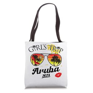 Girls Trip Aruba 2023 Shirt For Women Weekend Birthday Squad Tote Bag