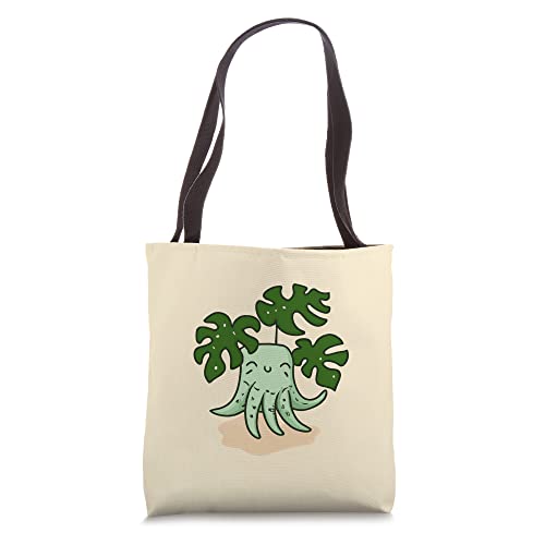 Tentacle Hugs and Monstera Love: Show Your Quirky Style Tote Bag