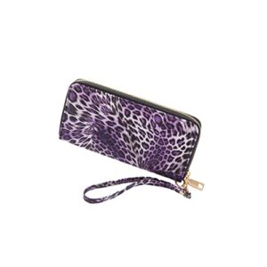 tendycoco leopard wallets for women zipper wallet leopard print purse wallet for women wallet with wrist strap wristlet purse storage bags handbag wristband fashion women wallet tote bag set