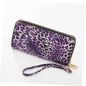 TENDYCOCO Leopard Wallets for Women Zipper Wallet Leopard Print Purse Wallet for Women Wallet with Wrist Strap Wristlet Purse Storage Bags Handbag Wristband Fashion Women Wallet Tote Bag Set