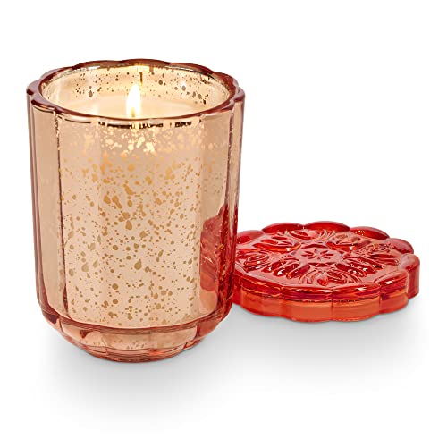 ILLUME Go Be Lovely Flourish Glass Candle, Blood Orange Dahlia