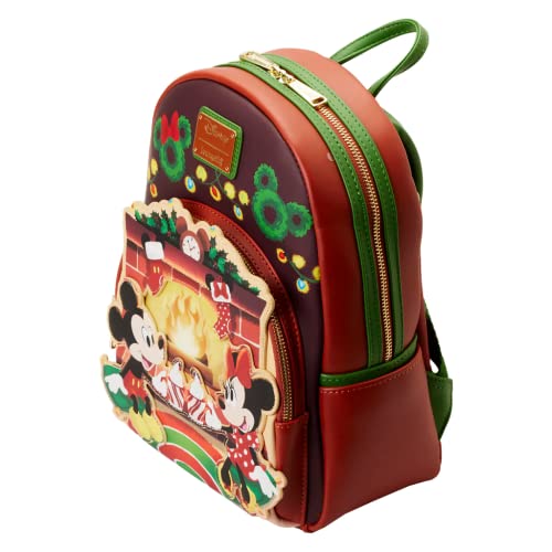 Loungefly Disney Mickey and Minnie House Hot Cocoa Fireplace Double Strap Shoulder Bag