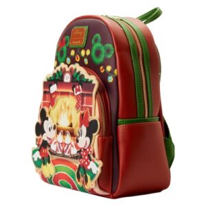 Loungefly Disney Mickey and Minnie House Hot Cocoa Fireplace Double Strap Shoulder Bag