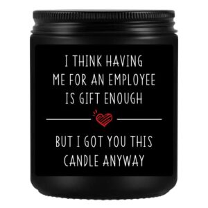soglim boss lady candle – employee appreciation gifts, funny boss gifts – thank you boss birthday gift, boss day gifts, gift for boss from employee, farewell gift for boss manager supervisor