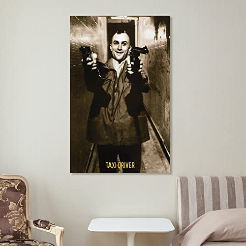 Thriller Movie Posters, Taxi Driver 1976, Room Restaurant Office Bar Wall Decor Art (2) Canvas Painting Wall Art Poster for Bedroom Living Room Decor 12x18inch(30x45cm) Unframe-Style-3