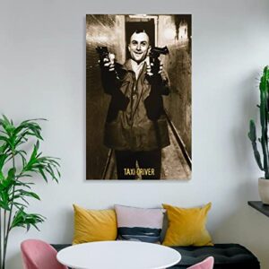 Thriller Movie Posters, Taxi Driver 1976, Room Restaurant Office Bar Wall Decor Art (2) Canvas Painting Wall Art Poster for Bedroom Living Room Decor 12x18inch(30x45cm) Unframe-Style-3