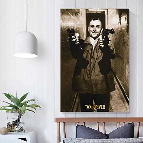 Thriller Movie Posters, Taxi Driver 1976, Room Restaurant Office Bar Wall Decor Art (2) Canvas Painting Wall Art Poster for Bedroom Living Room Decor 12x18inch(30x45cm) Unframe-Style-3