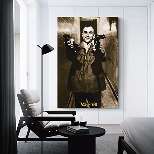 Thriller Movie Posters, Taxi Driver 1976, Room Restaurant Office Bar Wall Decor Art (2) Canvas Painting Wall Art Poster for Bedroom Living Room Decor 12x18inch(30x45cm) Unframe-Style-3