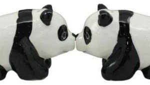 Set Of 1 Ceramic Giant Panda Bears Salt And Pepper Shakers Holder Figurine