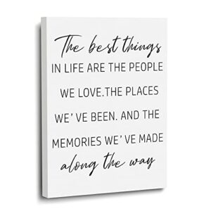 motivational wall art, colorful canvas prints, the best things in life are the people we love, nursery decor, kids room classroom office inspiration, 1 sets 12×15 inch framed – 011