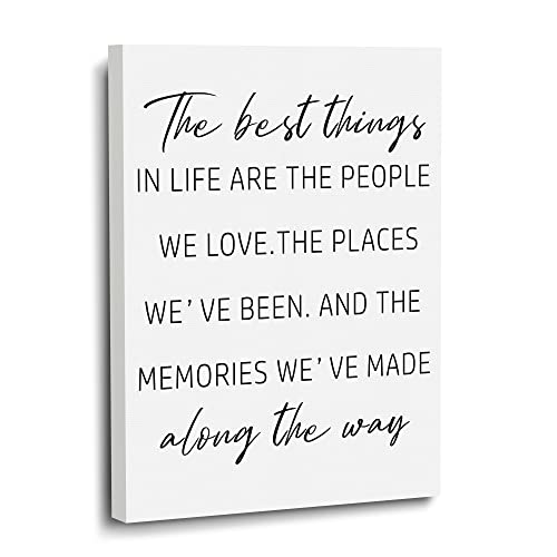 Motivational Wall Art, Colorful Canvas Prints, The Best Things In Life Are The People We Love, Nursery Decor, Kids Room Classroom Office Inspiration, 1 Sets 12x15 inch FRAMED – 011