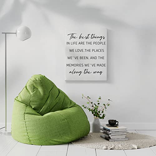 Motivational Wall Art, Colorful Canvas Prints, The Best Things In Life Are The People We Love, Nursery Decor, Kids Room Classroom Office Inspiration, 1 Sets 12x15 inch FRAMED – 011