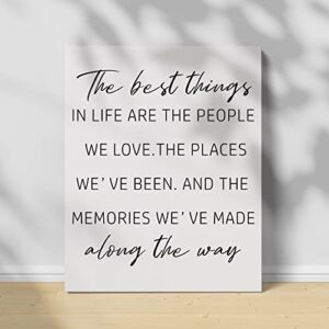 Motivational Wall Art, Colorful Canvas Prints, The Best Things In Life Are The People We Love, Nursery Decor, Kids Room Classroom Office Inspiration, 1 Sets 12x15 inch FRAMED – 011