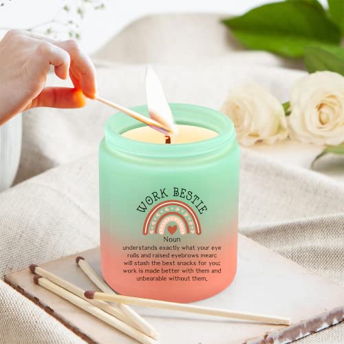 SOGLIM Work Bestie Definition Candle, Work Bestie Candle - Coworker Birthday, Bestie Gifts, Friends Birthday, Work Friend Gift, Birthday Gift for Coworker Friend - Employee Appreciation Gifts