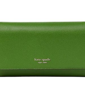 Kate Spade Roulette Pebble Leather Wallet On A Chain Crossbody, Bitter Greens