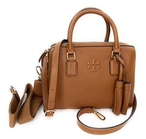 tory burch thea web small satchel crossbody bag (moose)