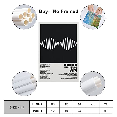 XINYA Arctic Poster Monkeys Am Poster Album Cover Posters for Room Aesthetic Canvas Wall Art Bedroom Decor 12x18inch(30x45cm)