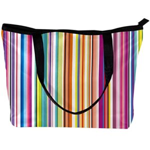 Tote Bag,Shoulder Bag Large Purses and Handbags for Women,Abstract Colorful Striped,Shopping Bags
