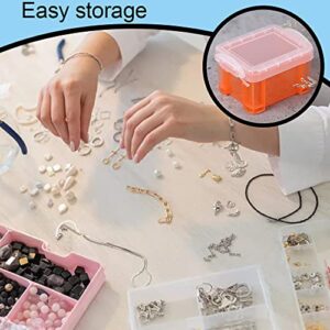 AOTISBAO 6 Pcs Mini Storage Boxes Plastic Storage Stackable Boxes with Lid Plastic Organiser Boxes for Organizing Snacks Toys