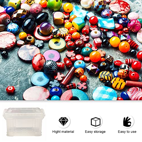 AOTISBAO 6 Pcs Mini Storage Boxes Plastic Storage Stackable Boxes with Lid Plastic Organiser Boxes for Organizing Snacks Toys