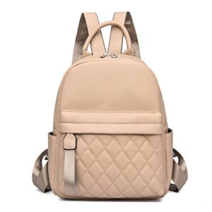 chrisbert women small backpack purse cute leather mini backpack for teen girls school bookbags satchel for ladies shoulder bag(small,beige)