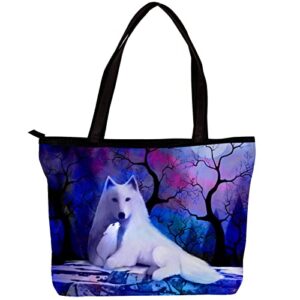 tote bag,shoulder bag large purses and handbags for women,galaxy wolves,shopping bags