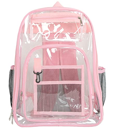 Tellrain Women's Fashion Backpack Clear Purse Fashion Men Satchel Bags Multipurpose Lightweight Backpack PVC Beach Bag