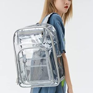 Tellrain Women's Fashion Backpack Clear Purse Fashion Men Satchel Bags Multipurpose Lightweight Backpack PVC Beach Bag