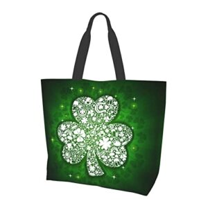 gelxicu green clover shoulder tote bags st patrick casual bag cute shoulder handbags shopping bags