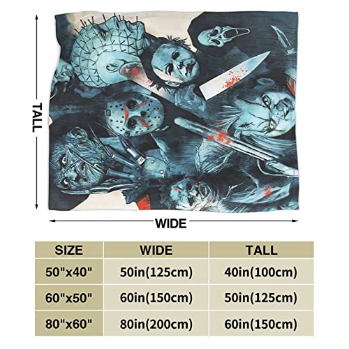 Noichzc Horror Blanket Halloween Horror Gifts Bed Throw Blankets Soft for Decor Couch Bed Sofa Movie Purple Blanket All Season Comfortable Lightweight 50''x40''