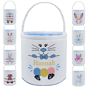 personalized easter basket customized with name custom canvas buny/cow/unicorm baskets blanks tote gift