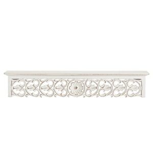 habitat decorative carved 30-in shelf, white & off-white