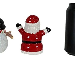 Set Of 1 Santa Claus And Mr Snowman Salt And Pepper Shakers